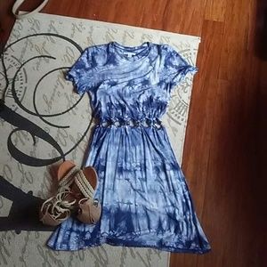 3/$25 Blue Tie Dye T-shirt Dress